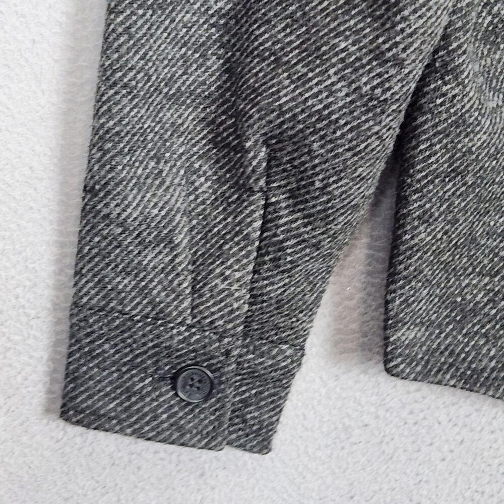 Banana Republic Shirt Jacket Mens Small Gray Herringbone Button Front Lined - Picture 9 of 16